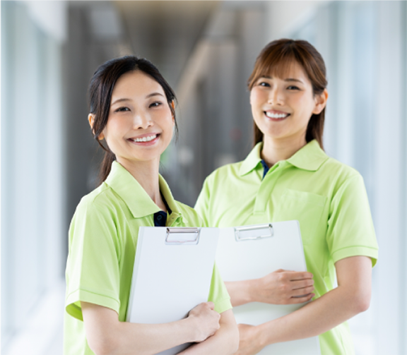 並んでいる看護師